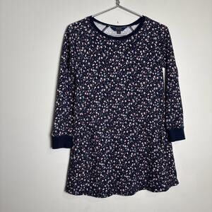 Polo Ralph Lauren Dress Girls Size M 8-10 Blue Cottage Floral Long Sleeve Cotton